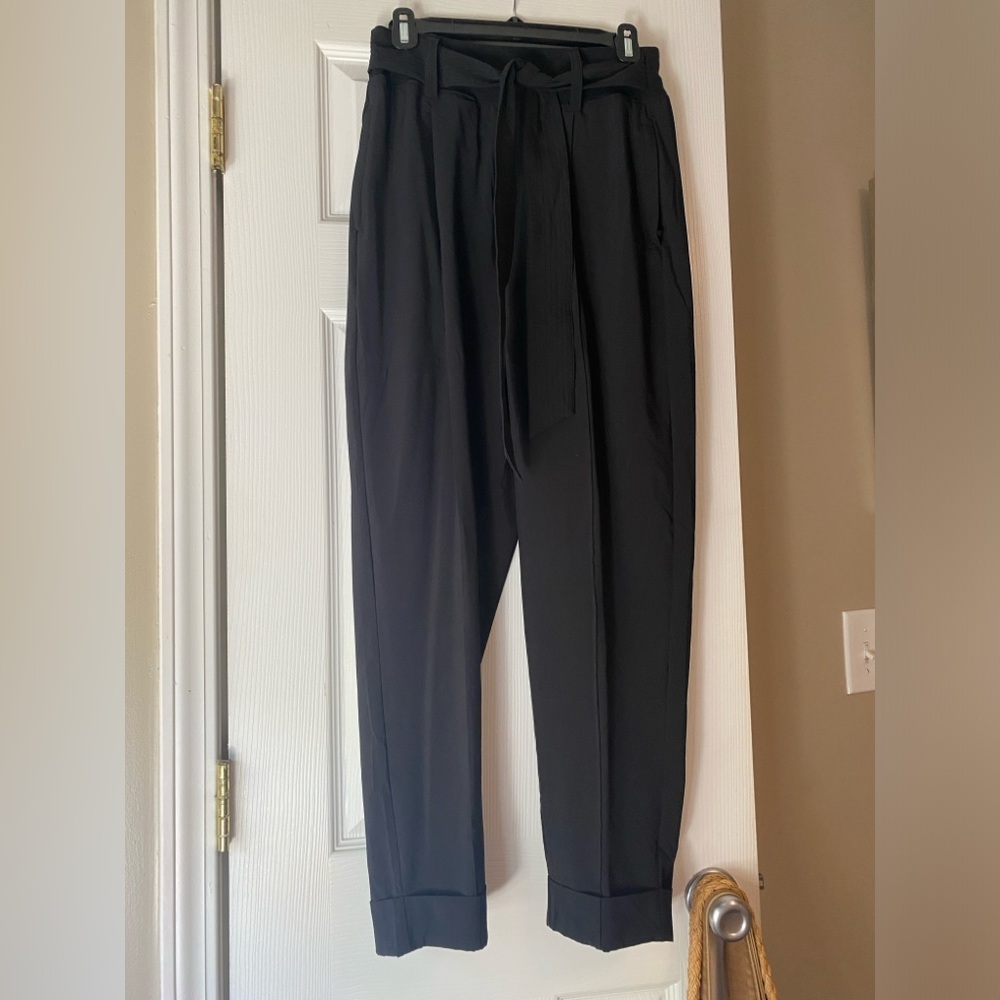 Athleta Cardiff tie waist black pant